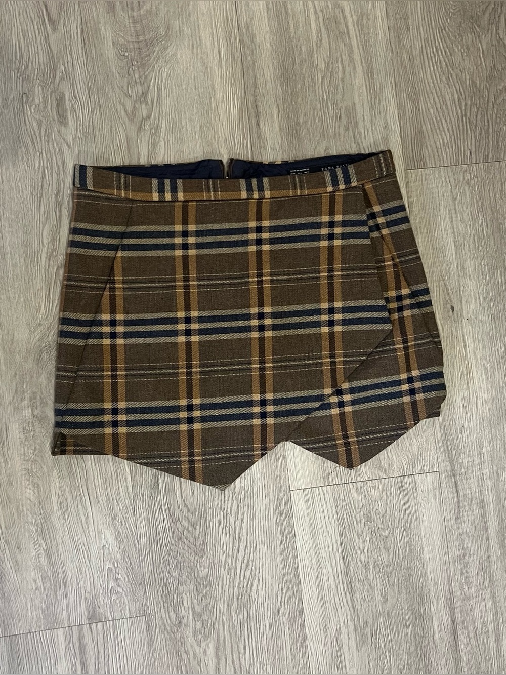 Zara plaid mini skirt